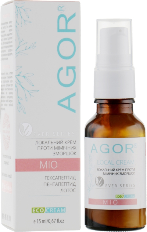 Локальний крем проти мімічних зморшок - Agor Ever Mio Face Cream — фото N1