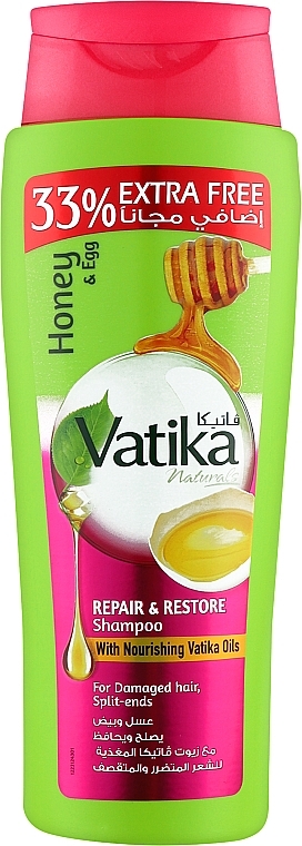 Шампунь для пошкодженого волосся - Dabur Vatika Egg Protein Shampoo — фото N1