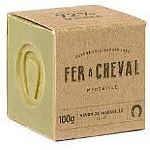 Натуральне оливкове мило, куб - Fer A Cheval Pure Olive Marseille Soap Cube — фото N1