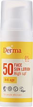 Сонцезахисний антивіковий лосьйон для обличчя - Derma Sun Face Lotion Anti-Age SPF50 — фото N2