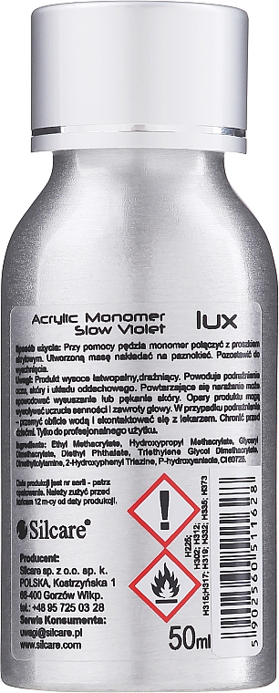 Мономер для акрилу - Silcare Sequent Liquid Lux Slow Violet — фото N2