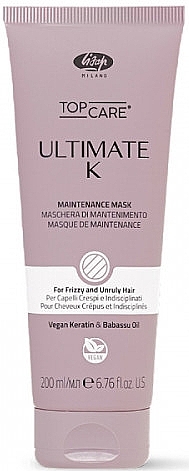 Дисциплинирующая маска для волос - Lisap Ultimate K Maintenance Mask — фото N1