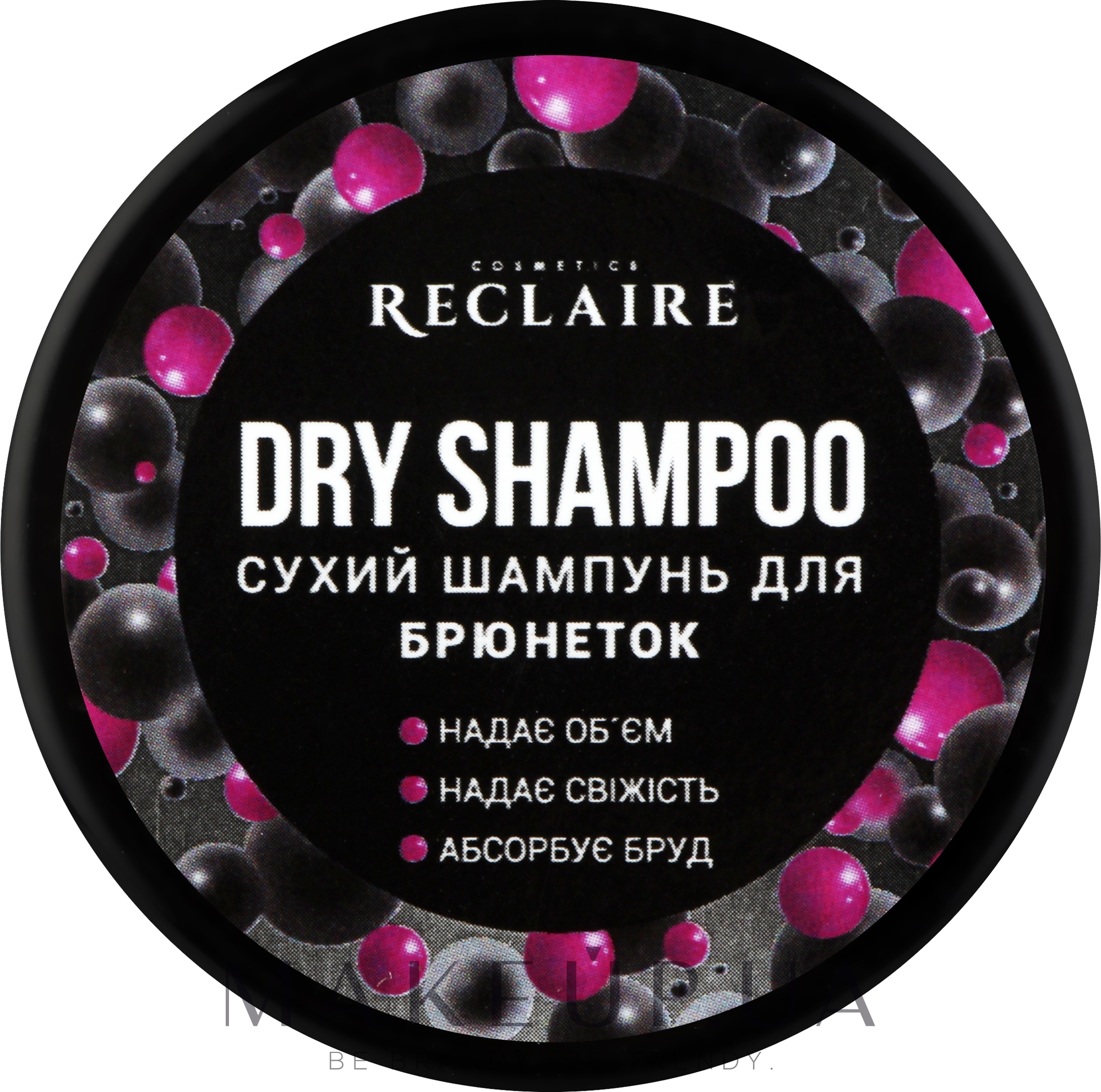 Сухий шампунь для брюнеток - Reclaire Dry Shampoo — фото 10g