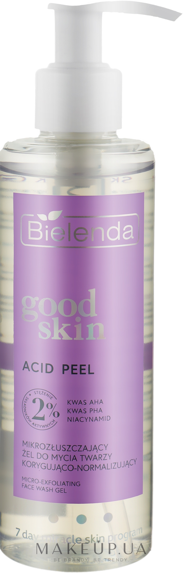 Корректирующий и нормализующий микроотшелушивающий гель для умывания - Bielenda Good Skin Acid Peel Micro-Exfoliating Corrective & Normalizing Face Wash Gel — фото 190g