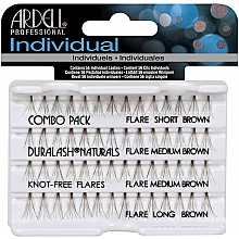 Набор пучковых ресниц - Ardell DuraLash Naturals Flare Combo Pack Brown — фото N1