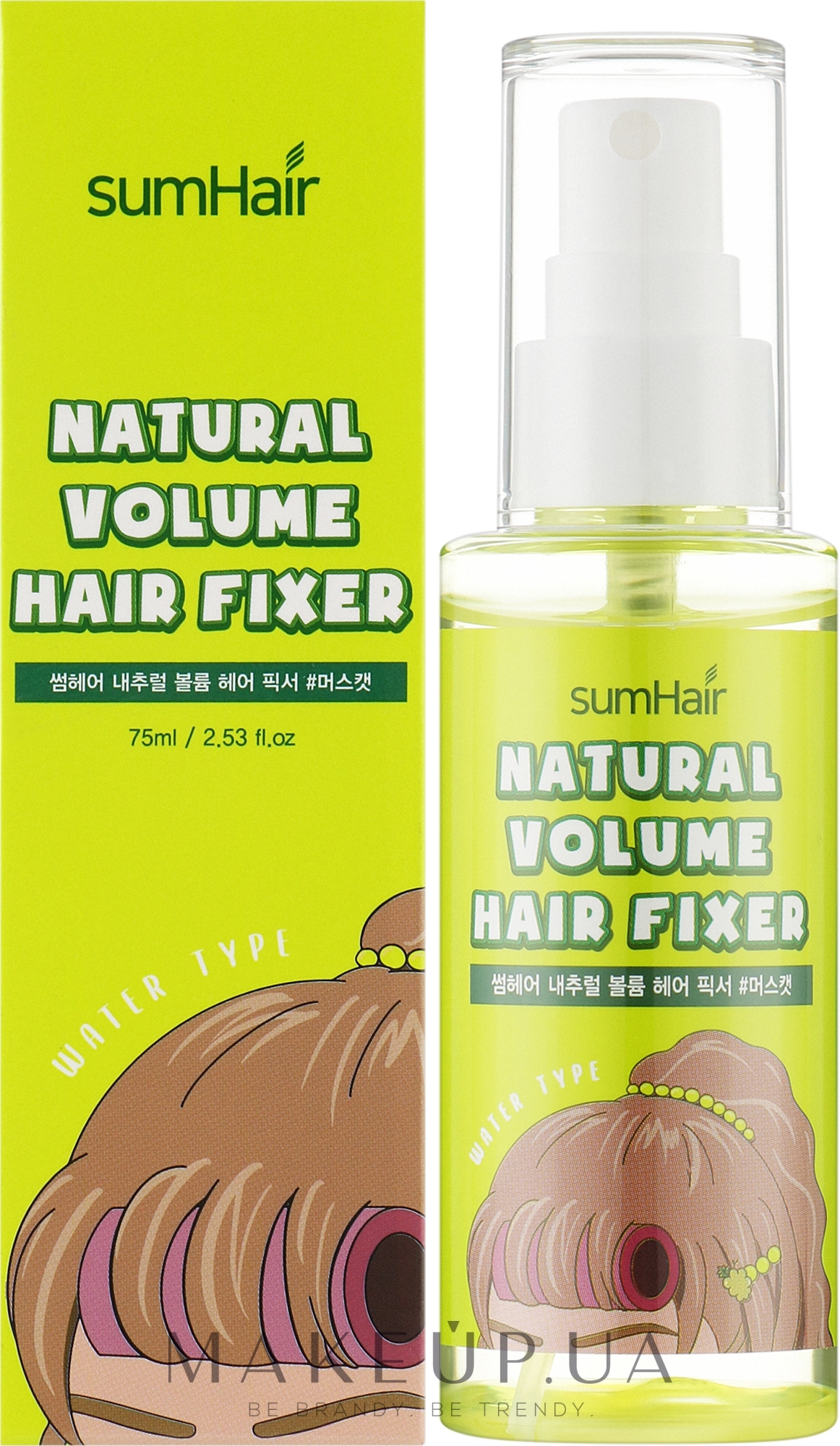 Спрей для фіксації волосся - Sumhair Natural Volume Hair Fixer #Green Grape — фото 75ml