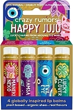 Духи, Парфюмерия, косметика Набор бальзамов для губ - Crazy Rumors Happy Juju (lip/balm/4x4.25g)