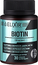 Дієтична добавка "Біотин", 30 шт - Еліксир — фото N1
