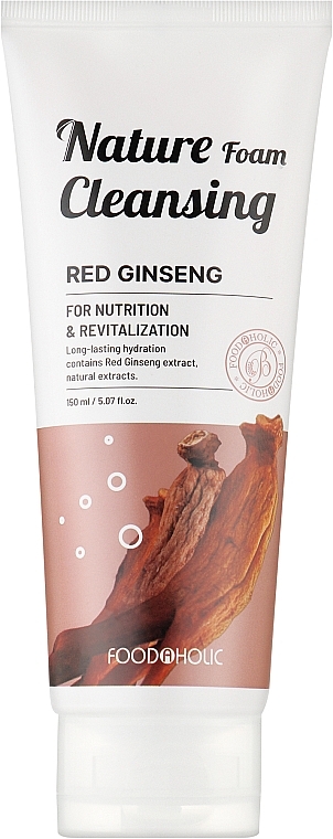 Пенка для умывания с экстрактом красного женьшеня - Food a Holic Nature Foam Cleansing Red Ginseng — фото N1