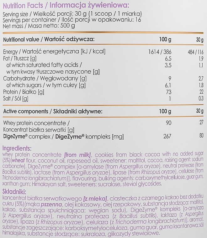 Протеїн з травними ферментами "Солоне арахісове масло з печивом" - AllNutrition AllDeynn WheyRose Salted Peanut Butter With Cookies — фото N3