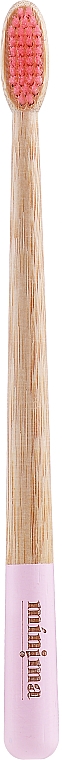 Бамбуковая зубная щетка средняя, розовая - Minima Organics Bamboo Toothbrush Medium — фото N1