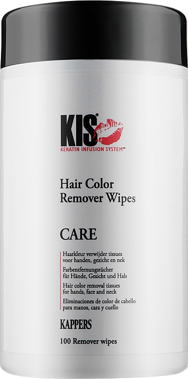 Вологі серветки для видалення фарби - KIS Hair Color Remover Wipes Care — фото N1