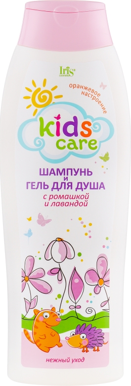 Детский шампунь и гель для душа с ромашкой и лавандой - Iris Cosmetic Kids Care