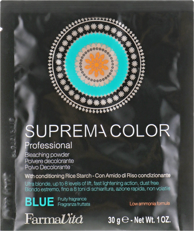 Обесцвечивающая пудра - FarmaVita Suprema Color Blue Bleaching Powder (мини) — фото N1