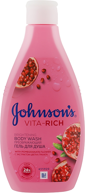 Гель для душа с ароматом граната - Johnson’s® Body Care Vita-Rich Shower Gel — фото N1