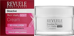 Насичений нічний крем для обличчя - Revuele Bioactive Skincare 3D Hyaluron Rich Vitality Night Cream — фото N2