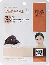 Парфумерія, косметика Маска з колагеном і маслом норки - Dermal Mink Oil Collagen Essence Mask