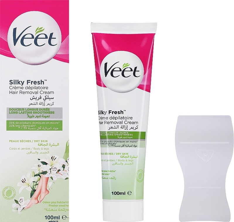 Крем для видалення волосся - Veet Hair Removal Cream Silk and Fresh for Dry Skin — фото N2