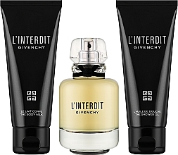 Духи, Парфюмерия, косметика Givenchy L'Interdit Eau - Набор (edp/50ml + b/milk/75ml + bath/oil/75ml)