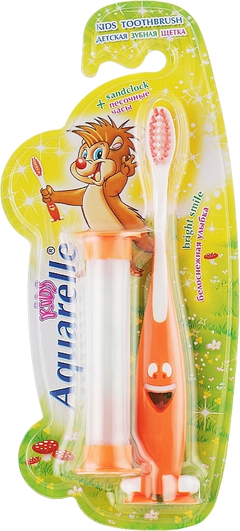 Зубна щітка з пісочним годинником, помаранчева - Sts Cosmetics — фото N1