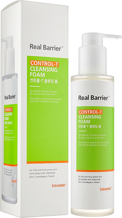 Пінка для шкіри, схильної до жирності - Real Barrier Control-T Cleansing Foam — фото N2