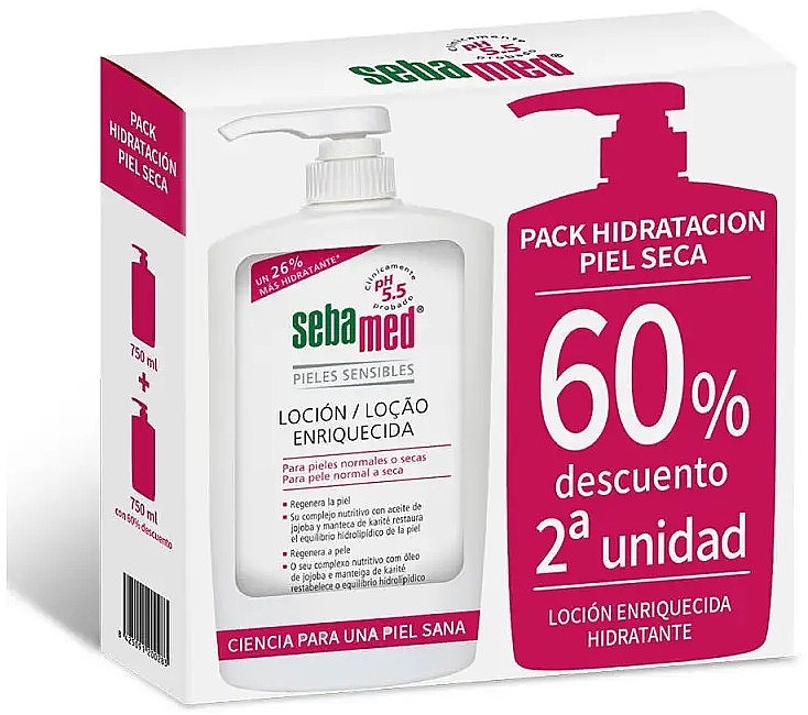 Набір - Sebamed Enriched Lotion For Sensitive And Dry Skin (b/lot/2x750ml) — фото N1