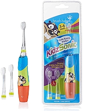 Электрическая зубная щетка "Flashing Disko Lights" 3-6 лет, голубая - Brush-Baby KidzSonic Electric Toothbrush — фото N3