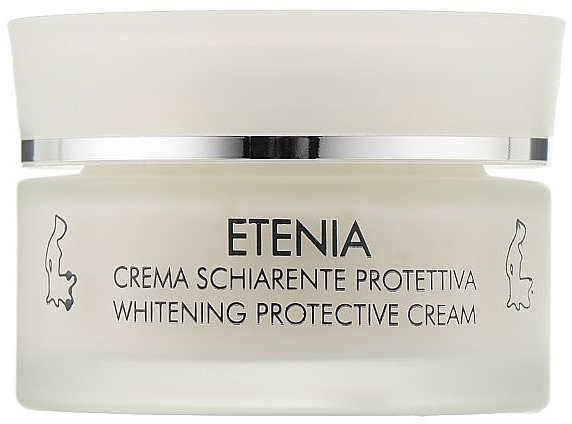 Відбілювальний крем для обличчя з етином і сонцезахисною дією SPF15 - Kleraderm Omorfies Etenia Bleaching Protective Cream (пробник) — фото N1
