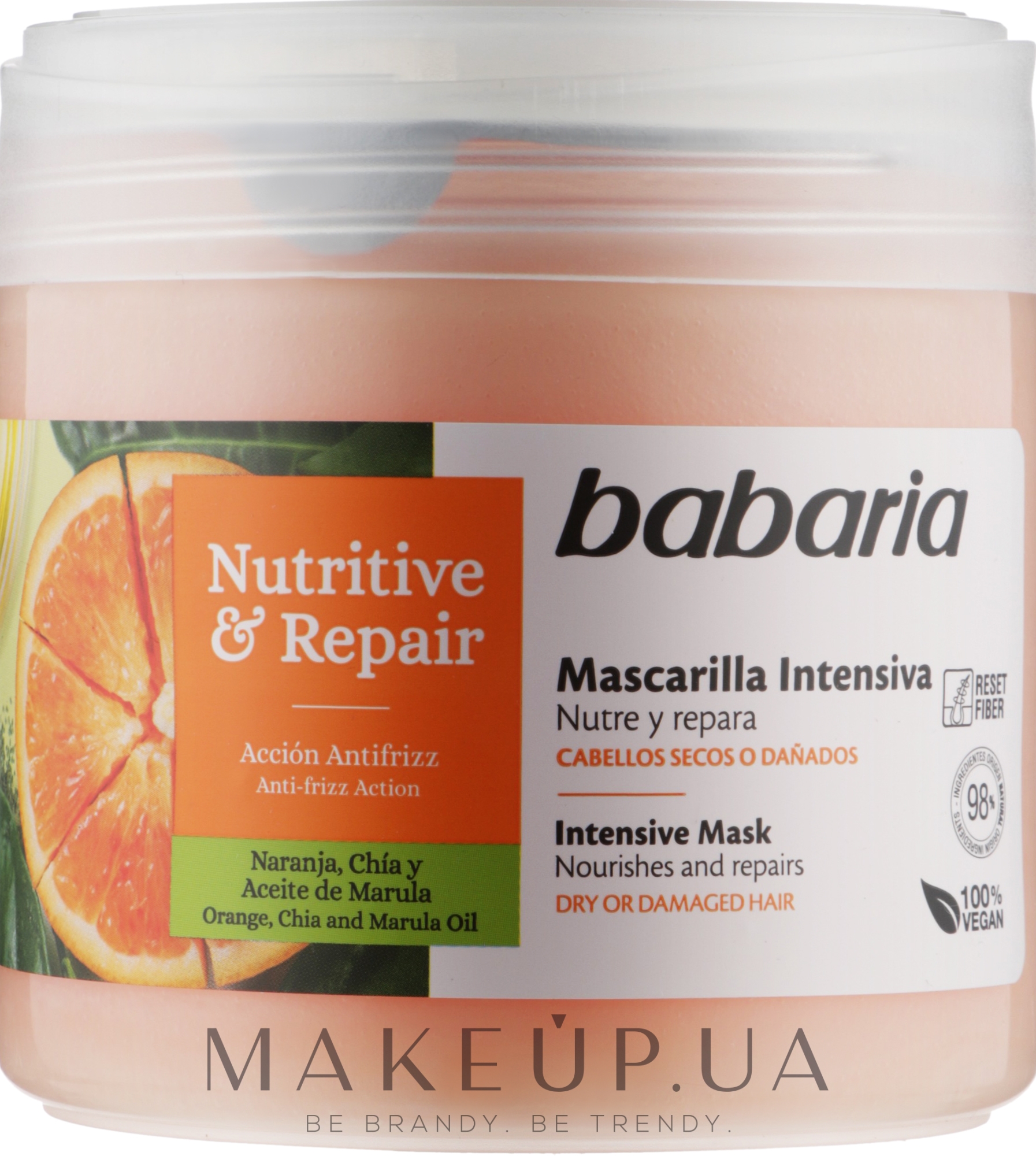 Інтенсивна маска для волосся "Живлення й відновлення" - Babaria Intensive Mask Nutritive & Repair — фото 400ml