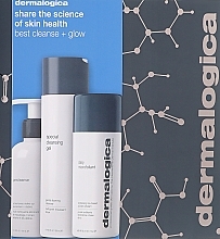 Духи, Парфюмерия, косметика УЦЕНКА Набор - Dermalogica Best Cleanse + Glow (oil/150ml + clean/gel/250ml + clean/powder/74g) *