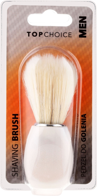 Помазок для гоління, білий 30338 - Top Choice — фото N1