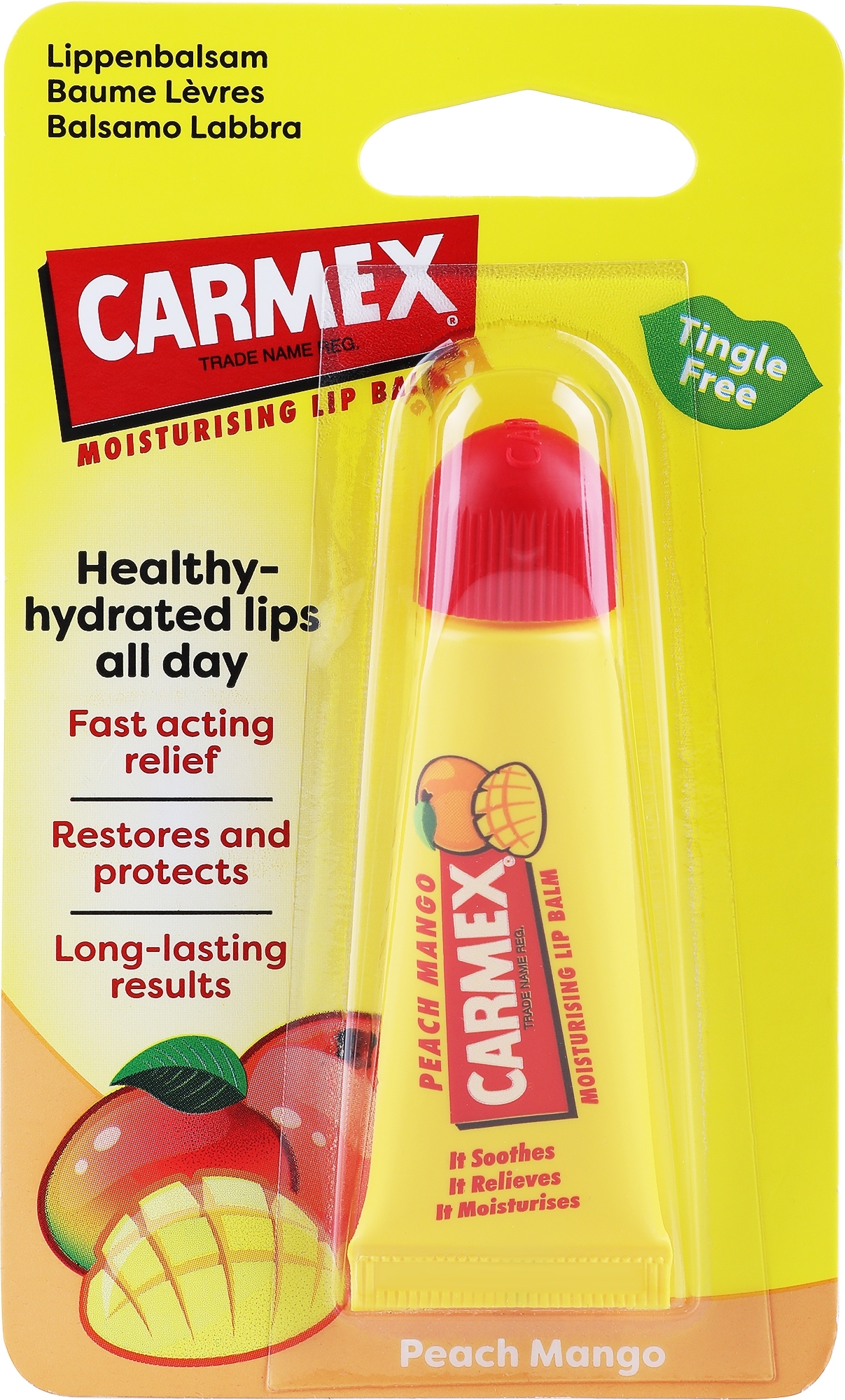 Бальзам для губ "Персик и манго" - Carmex Lip Balm Peach & Mango Burst — фото 10g