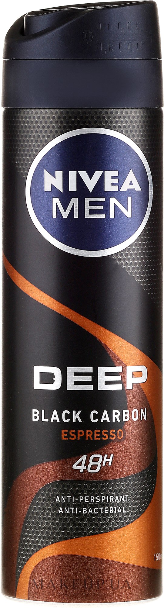 Дезодорант-спрей для мужчин - NIVEA MEN Deep Black Carbon Espresso Anti-Perspirant — фото 150ml