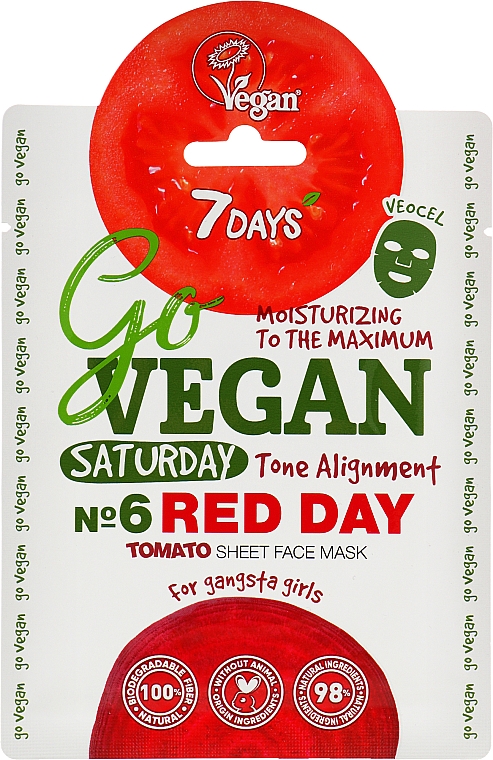 УЦІНКА Набір тканинних масок - 7 Days Go Vegan Healthy Week Color Diet (7 x f/mask/28g) * — фото N8