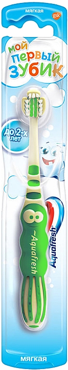 Зубная щетка "Мои первые зубки", зеленая - Aquafresh Milk Teeth — фото N1