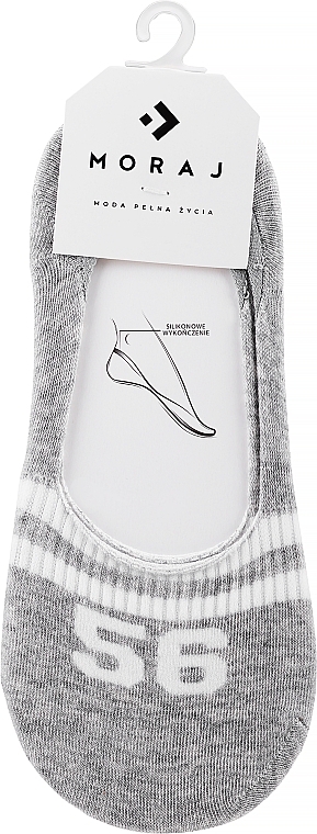 Носки женские низкие со спортивным мотивом, серые - Moraj — фото N1