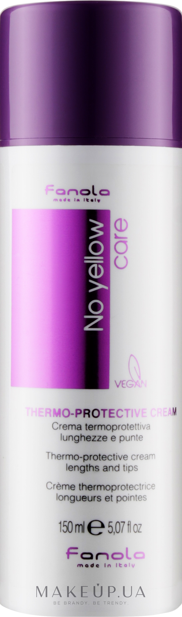 Термозащитный крем для волос - Fanola No Yellow Thermo-Protective Cream — фото 150ml
