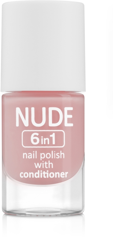 Лак для ногтей - Ados Nude 6in1 Nail Polish With Conditioner — фото N1