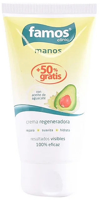 Регенерувальний крем для рук з олією авокадо - Famos Regenerating Hand Cream Avocado Oil — фото N1