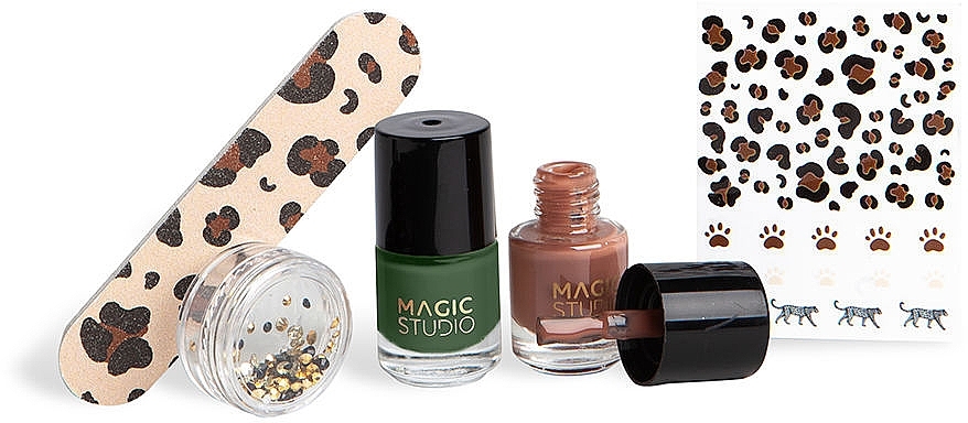 Набір для нігтів, 6 продуктів - Magic Studio Wild Safari Nail Tin Box — фото N2