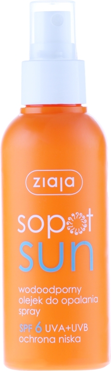 Масло для загара, спрей (SPF6) - Ziaja Body Oil — фото N1