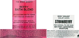 Набір - The Body Shop Berries & Bubbles Bath Routine (bath/foam/250ml + body/yogurt/200ml + bag) — фото N4