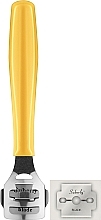 Парфумерія, косметика Станок педикюрний CS49SY, з пластиковою жовтою ручкою + 10 лез - Cosmo Shop