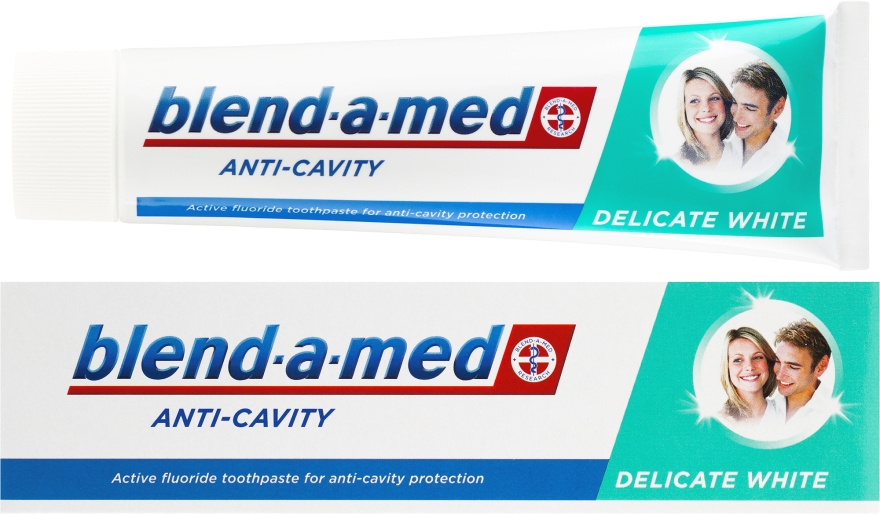 Зубна паста "Делікатне відбілювання" - Blend-a-med Anti-Cavity Delicate White — фото N1