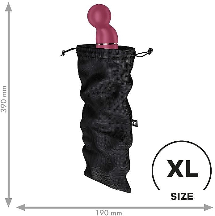 Мішечок для зберігання секс-іграшок, чорний, Size XL - Satisfyer Treasure Bag Black — фото N2