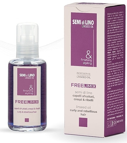 Олія для кучерявого та неслухняного волосся - Freelimix Semi Di Lino Linseed Oil Curly And Rebellious Hair — фото N1