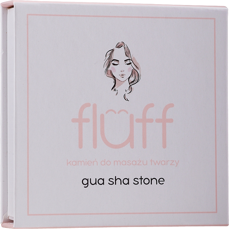 Камінь для масажу обличчя, білий - Fluff Gua Sha Stone — фото N2