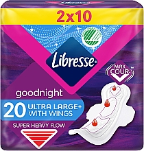 Парфумерія, косметика Гігієнічні нічні прокладки, 20 шт - Libresse Ultra Goodnight Large
