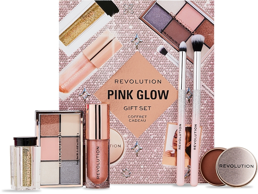 Набор, 6 продуктов - Makeup Revolution Pink Glow Get The Look Gift Set — фото N1