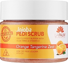 Парфумерія, косметика Гелевий пілінг для ніг з екстрактом морських водоростей "Цедра апельсина і мандарина" - La Palm Pedi-Gel Scrub Orange Tangerine Zest